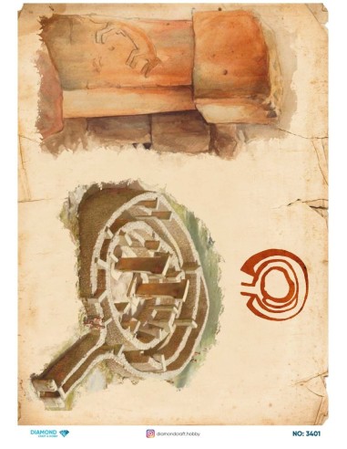 3401 Diamond Pirinç Dekopaj Kağıdı 30x42cm