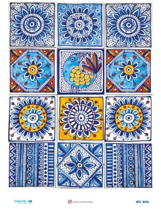 3414 Diamond Pirinç Dekopaj Kağıdı 30x42cm