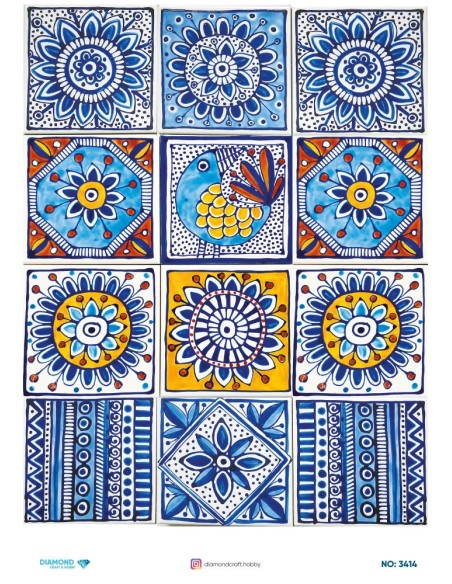 3414 Diamond Pirinç Dekopaj Kağıdı 30x42cm