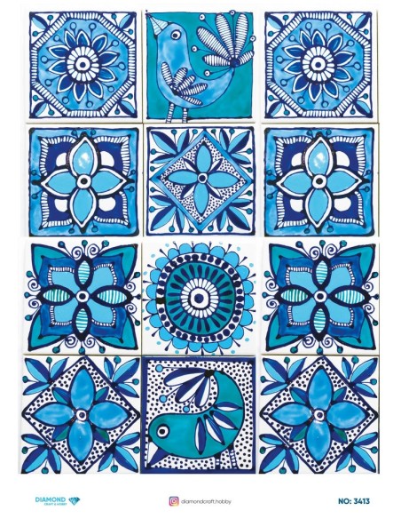 3413 Diamond Pirinç Dekopaj Kağıdı 30x42cm