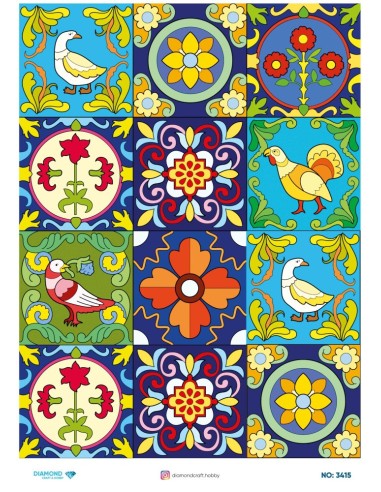 3415 Diamond Pirinç Dekopaj Kağıdı 30x42cm