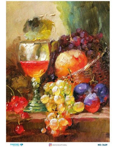 3429 Diamond Pirinç Dekopaj Kağıdı 30x42cm