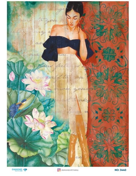 3440 Diamond Pirinç Dekopaj Kağıdı 30x42cm