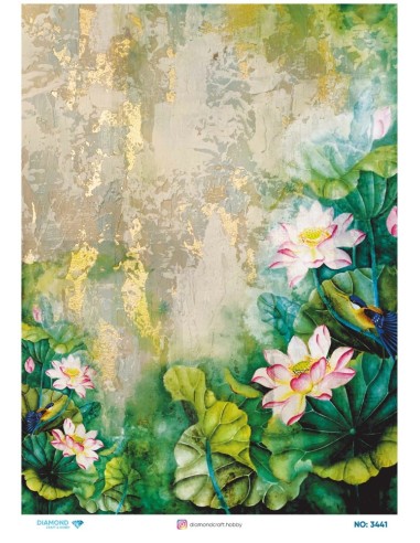 3441 Diamond Pirinç Dekopaj Kağıdı 30x42cm