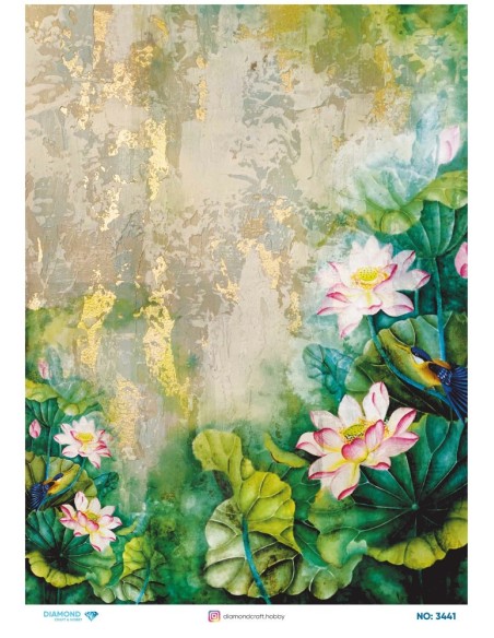 3441 Diamond Pirinç Dekopaj Kağıdı 30x42cm