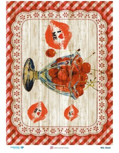3443 Diamond Pirinç Dekopaj Kağıdı 30x42cm