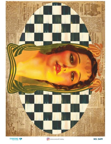 3499 Diamond Pirinç Dekopaj Kağıdı 30x42cm