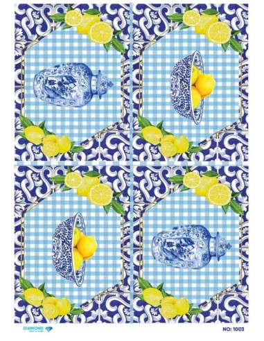 1003 Diamond Pirinç Dekopaj Kağıdı 30x42cm