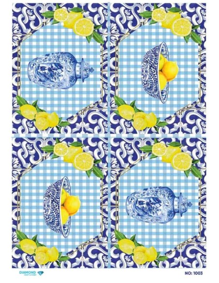 1003 Diamond Pirinç Dekopaj Kağıdı 30x42cm