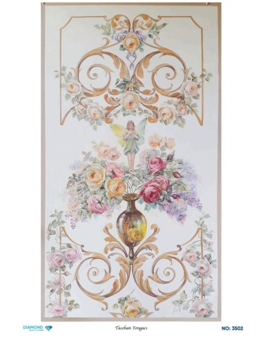 3502 Diamond Pirinç Dekopaj Kağıdı 30x42cm