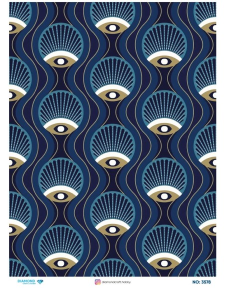 3578 Diamond Pirinç Dekopaj Kağıdı 30x42cm