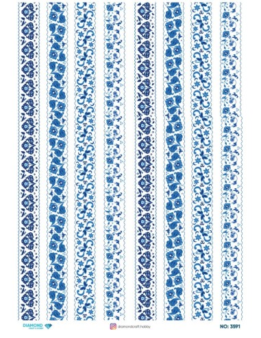 3591 Diamond Pirinç Dekopaj Kağıdı 30x42cm