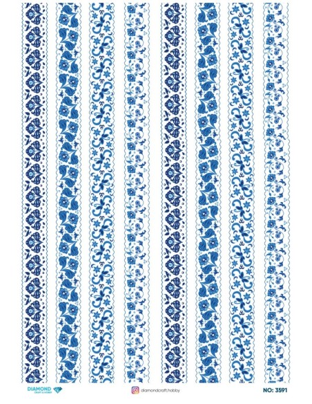 3591 Diamond Pirinç Dekopaj Kağıdı 30x42cm