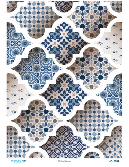 3589 Diamond Pirinç Dekopaj Kağıdı 30x42cm