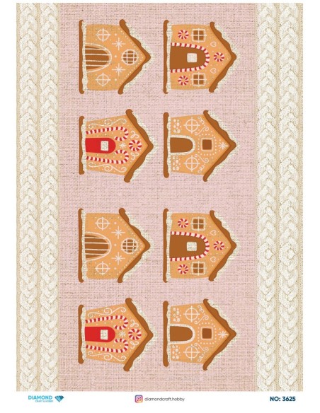 3625 Diamond Pirinç Dekopaj Kağıdı 30x42cm