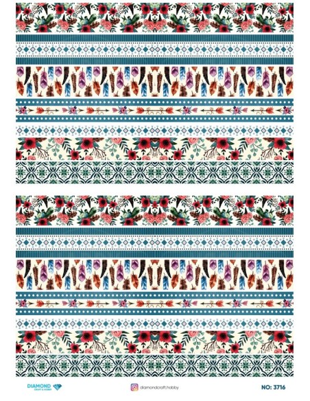 3716 Diamond Pirinç Dekopaj Kağıdı 30x42cm