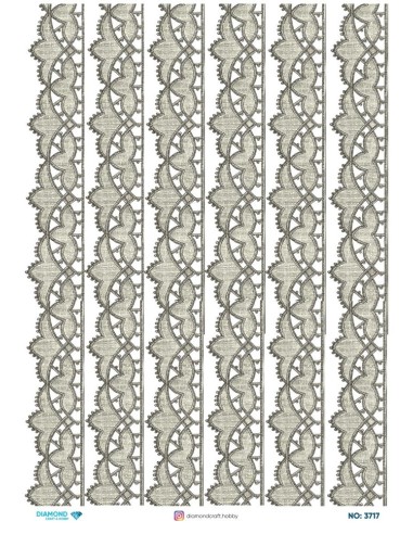 3717 Diamond Pirinç Dekopaj Kağıdı 30x42cm