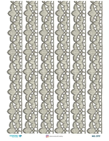 3717 Diamond Pirinç Dekopaj Kağıdı 30x42cm