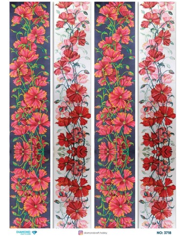 3718 Diamond Pirinç Dekopaj Kağıdı 30x42cm