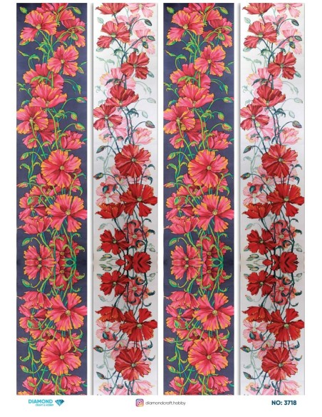 3718 Diamond Pirinç Dekopaj Kağıdı 30x42cm