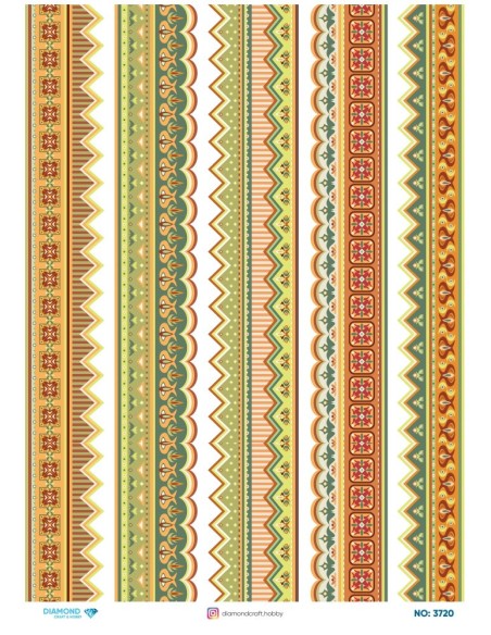 3720 Diamond Pirinç Dekopaj Kağıdı 30x42cm