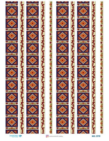 3719 Diamond Pirinç Dekopaj Kağıdı 30x42cm