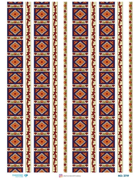 3719 Diamond Pirinç Dekopaj Kağıdı 30x42cm