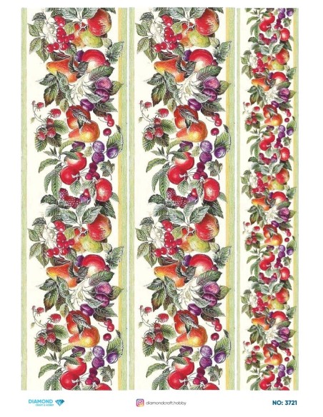 3721 Diamond Pirinç Dekopaj Kağıdı 30x42cm