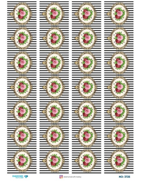 3725 Diamond Pirinç Dekopaj Kağıdı 30x42cm