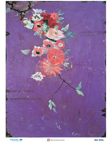 3734 Diamond Pirinç Dekopaj Kağıdı 30x42cm