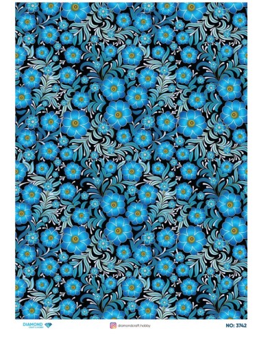 3742 Diamond Pirinç Dekopaj Kağıdı 30x42cm