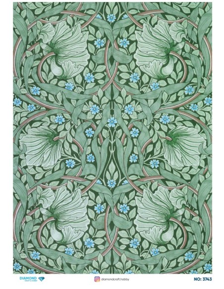3743 Diamond Pirinç Dekopaj Kağıdı 30x42cm