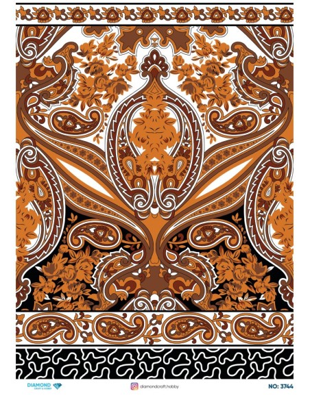 3744 Diamond Pirinç Dekopaj Kağıdı 30x42cm