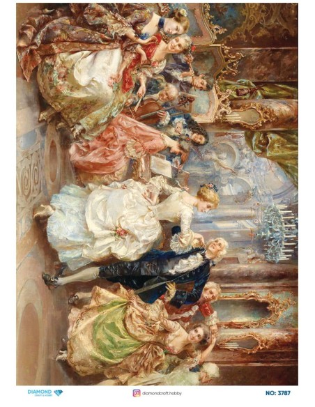 3787 Diamond Pirinç Dekopaj Kağıdı 30x42cm