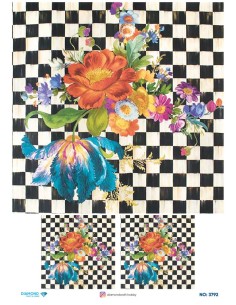3792 Diamond Pirinç Dekopaj Kağıdı 30x42cm