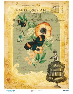 3796 Diamond Pirinç Dekopaj Kağıdı 30x42cm