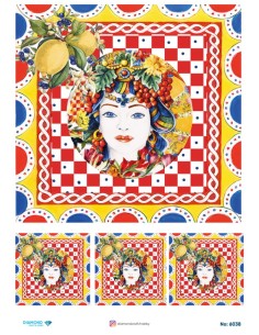 6038 Diamond Pirinç Dekopaj Kağıdı 30x42cm