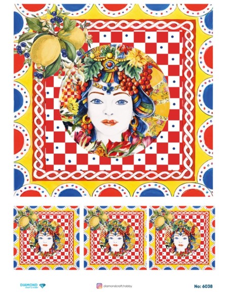 6038 Diamond Pirinç Dekopaj Kağıdı 30x42cm