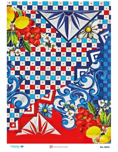 6044 Diamond Pirinç Dekopaj Kağıdı 30x42cm