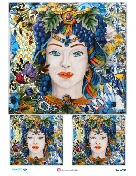 6056 Diamond Pirinç Dekopaj Kağıdı 30x42cm