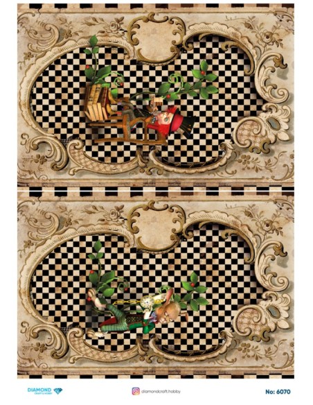 6070 Diamond Pirinç Dekopaj Kağıdı 30x42cm