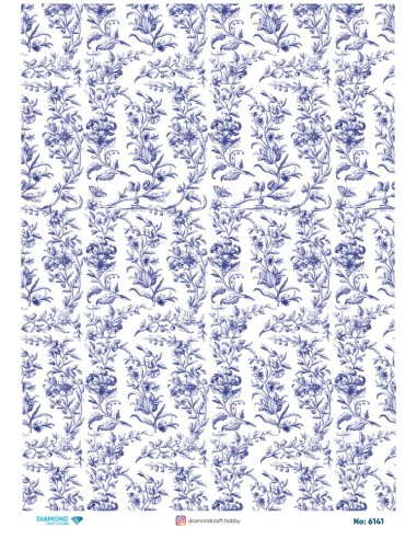 6141 Diamond Pirinç Dekopaj Kağıdı 30x42cm