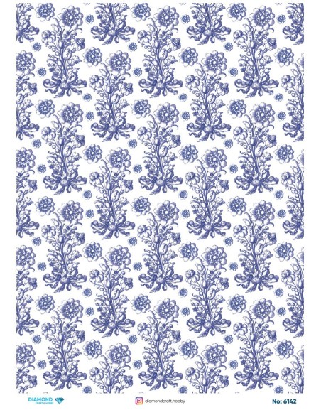 6142 Diamond Pirinç Dekopaj Kağıdı 30x42cm