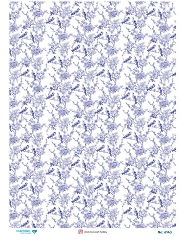 6143 Diamond Pirinç Dekopaj Kağıdı 30x42cm