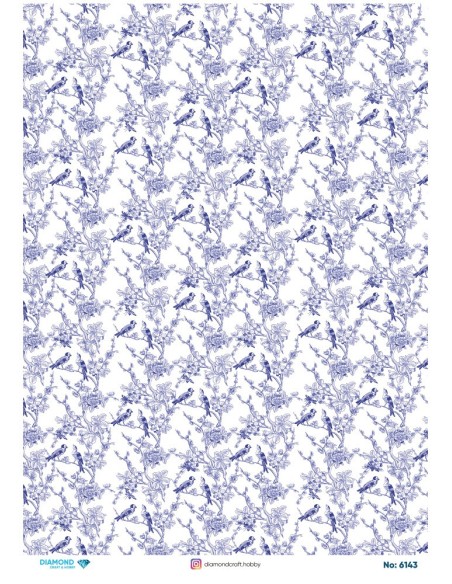 6143 Diamond Pirinç Dekopaj Kağıdı 30x42cm