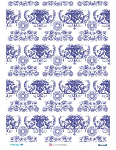 6145 Diamond Pirinç Dekopaj Kağıdı 30x42cm