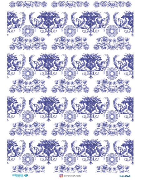 6145 Diamond Pirinç Dekopaj Kağıdı 30x42cm