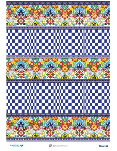 6156 Diamond Pirinç Dekopaj Kağıdı 30x42cm