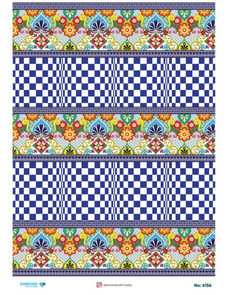 6156 Diamond Pirinç Dekopaj Kağıdı 30x42cm