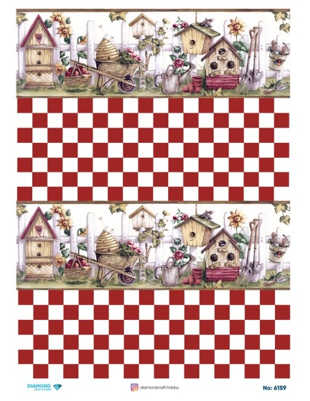6159 Diamond Pirinç Dekopaj Kağıdı 30x42cm
